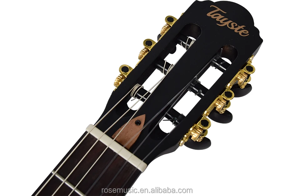 アコギ tayste Silent Classical Guitar Electric 39-inch Spruce Top Semi