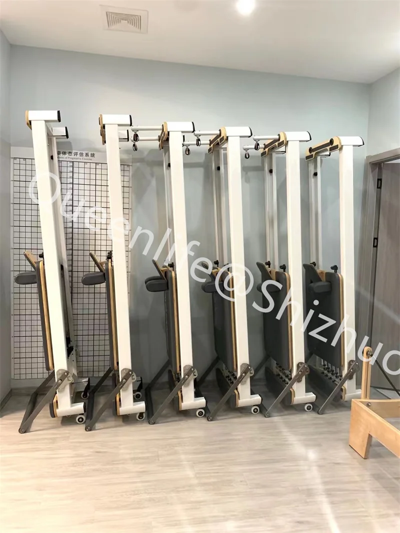 Commercial Use Folding Pilates Reformer Machine White Aluminium Reformer Cheap Reformer Pilates