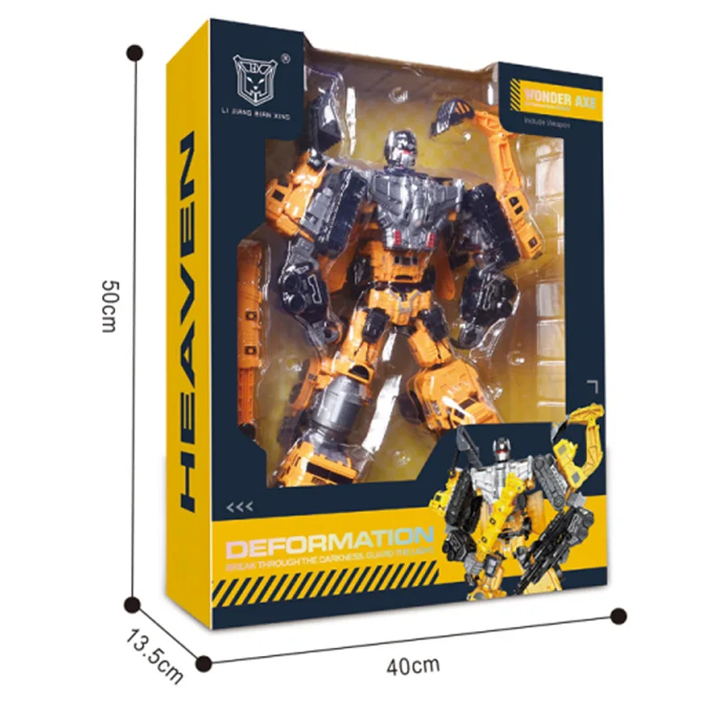 New Kid 6 in 1 Plastic DIY Toy Engineering Bulldozer Truck Deformation Transform Robot Car Toy