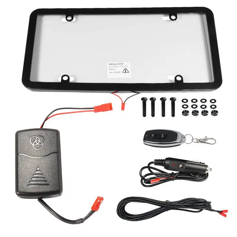Custom Car Number Electric Plate Holder White Vanish Plate For Auto