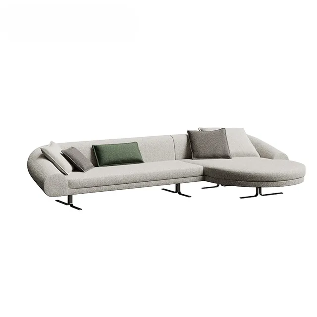 Italian Luxury Modern Fabric Living Room Sofa Set, Minimalist Style Modular Sofa