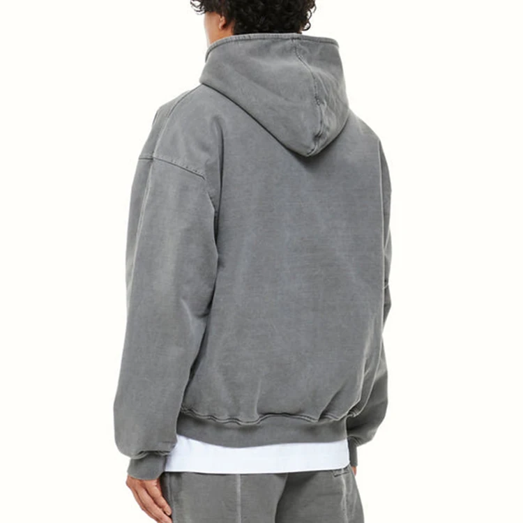 Men's 100% Cotton Custom Logo Drop Shoulder Hoodies Hooded Sweatshirt ...