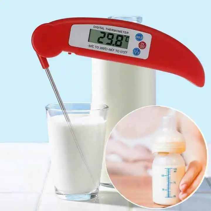 Hot Sale Backlight LCD Display Kitchen Thermometer Manufacturer Digital Meat Household Electronic Thermometers Stainless Steel