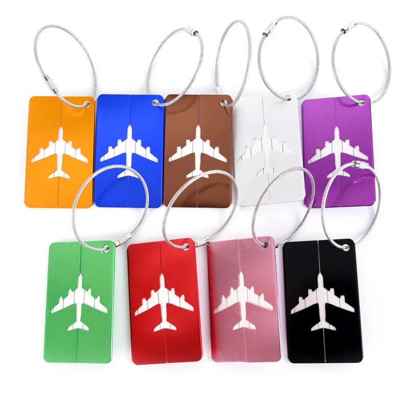 Rfid blocking travel accessories bag tags custom premium small leather luggage tag