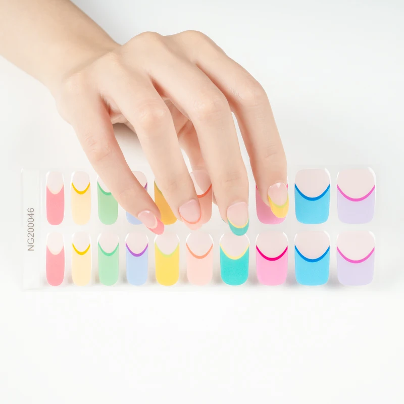 Factory Supply Long Lasting Semi-cured Gel Nail Sticker With The Led ...