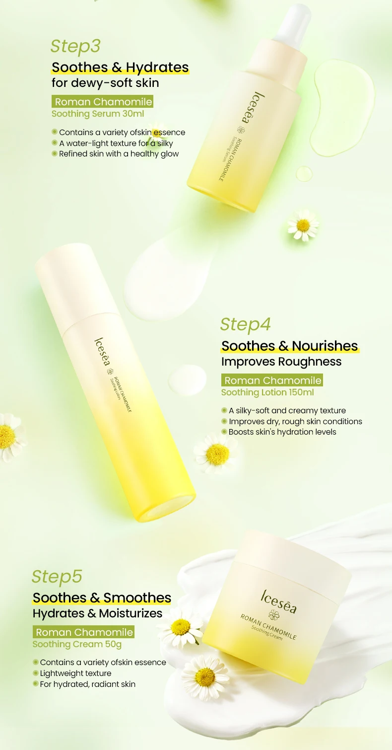 Icesea Australia Chamomile Facial Skin Care Set for Sensitive Skin-Moisturizer Soothing Redness & Dryness Relief(pic8)