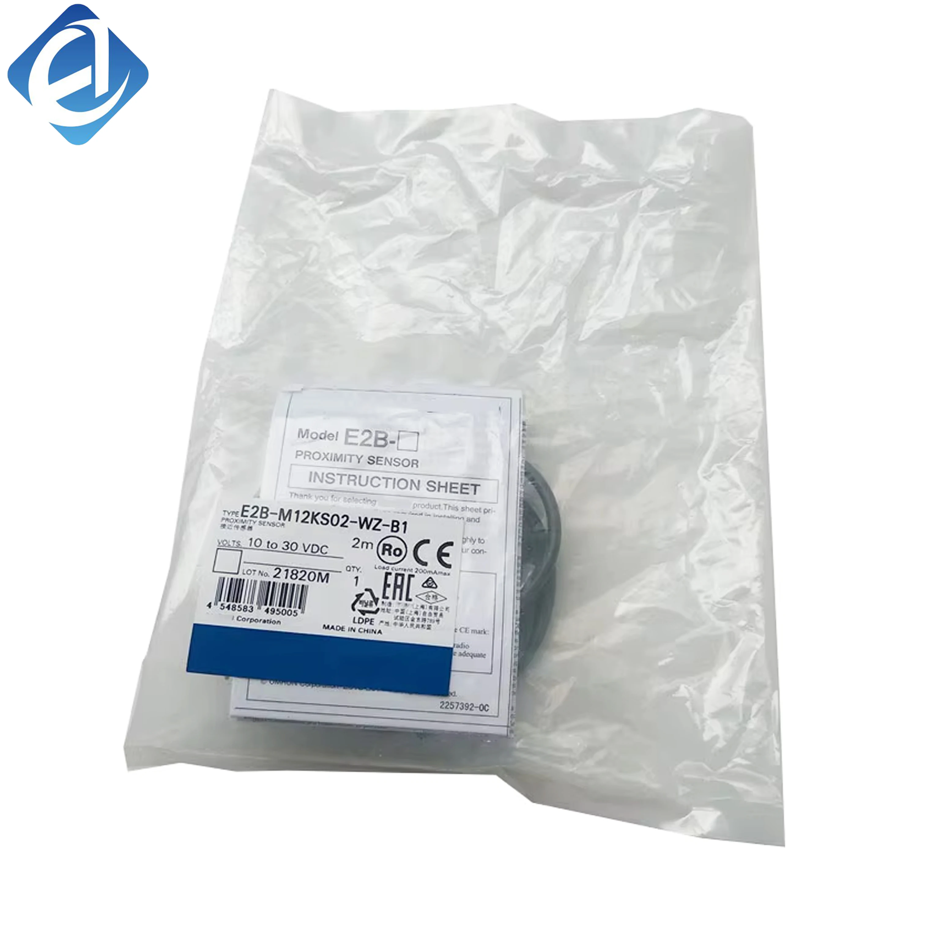 New Original Omron E2B series inductive proximity sensor. M12 thread, 2mm sensing distance, with stable metal detection, fast response and strong waterproof anti-interference performance. Widely applied in precise positioning, limit detection and automati