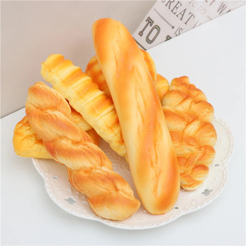Soft Simulation Artificial PU Bread for Desserts Decoration Photography Props Supplies
