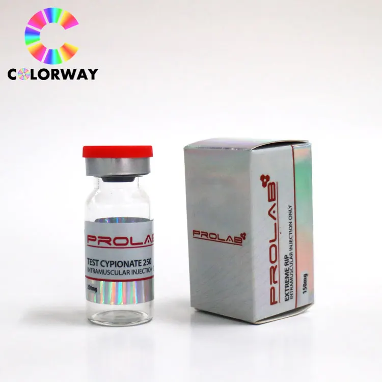 10ml Size Design Labels Testosterone Enanthate Custom Medical Vial Label Box