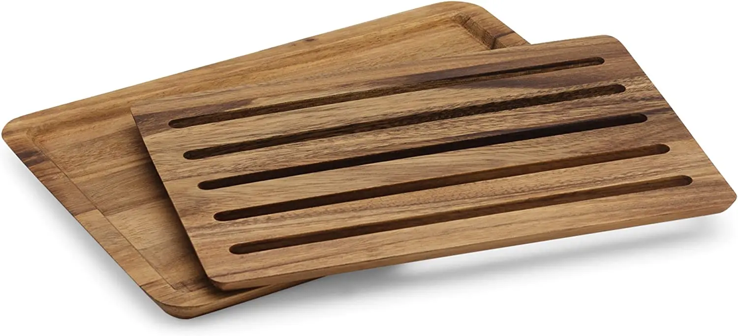 Legend Custom  Bread Slicer Cutter Baguette Miter Portable Wood  Bread Board With Crumb Catcher