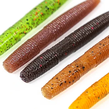 Soft Worm Floating Ned Rig Lure Artificial Soft Bait 10-Piece Without Hooks for Bass and Mandarin Fish in Black Pit – Soft Lure – view 4
