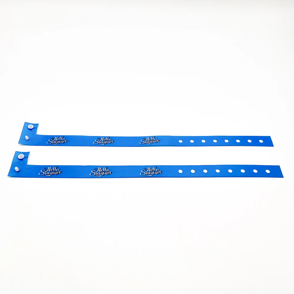 Hot-Selling Customized L-Shaped Hand Bracelet Sublimation Printing Logo Satin Woven Festival Event Wristband for Promotional Use