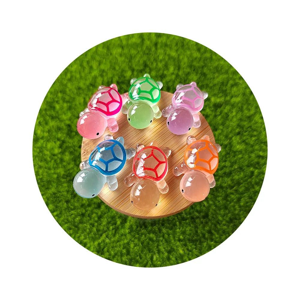 BRTNUP 33PCS Glow in The Dark Mini Resin Animals - 4 Styles Tiny Luminous Resin Animals Figures for Micro Landscape, Fairy Garden, Dollhouse, Aquarium Decor