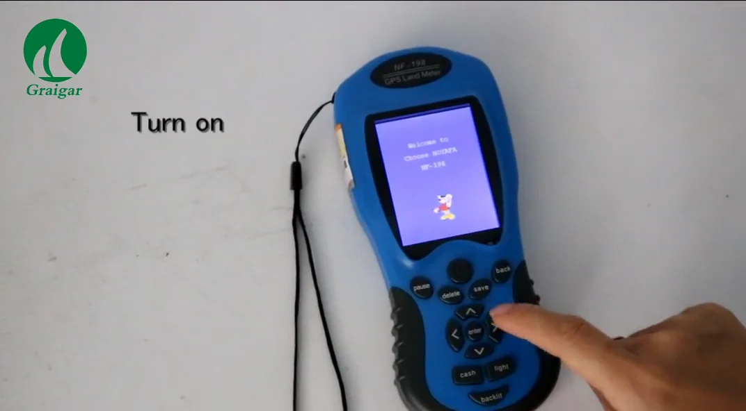 NF-198 Dispositifs de test GPS Compteur de terrain GPS Affichage LCD Affichage Valeur de mesure Figure Arpentage et mesure des terres agricoles Mesure 