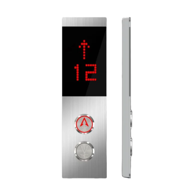 Glass Acrylic Material One/Tow Button Elevator Parts Lop Hop Kone Elevator Landing Door Control Panel Elevator Lop Board
