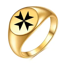 Round Titanium Steel Ring Simple Cross-shaped Triangular Gold Three-color Finger Ring for Ladies