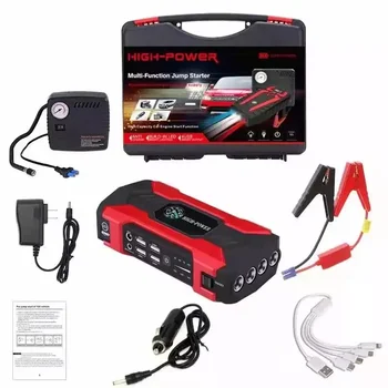 Car Battery Charger 99800mah Portable Power Bank Jump Starter Booster 12v Car Jump Starter With Air Compressor