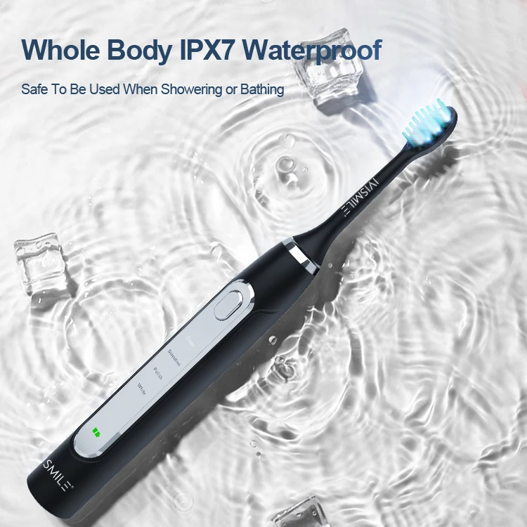High Grade Intelligent Laser Blue Ray LED IPX7 Waterproof Sonic Electric Toothbrush