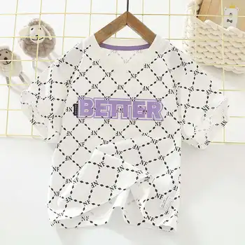 Custom Graphic 100% Knitted Pure Combed Cotton Fabric Regular Length Cap Sleeves Light Pink T-Shirt for Girls