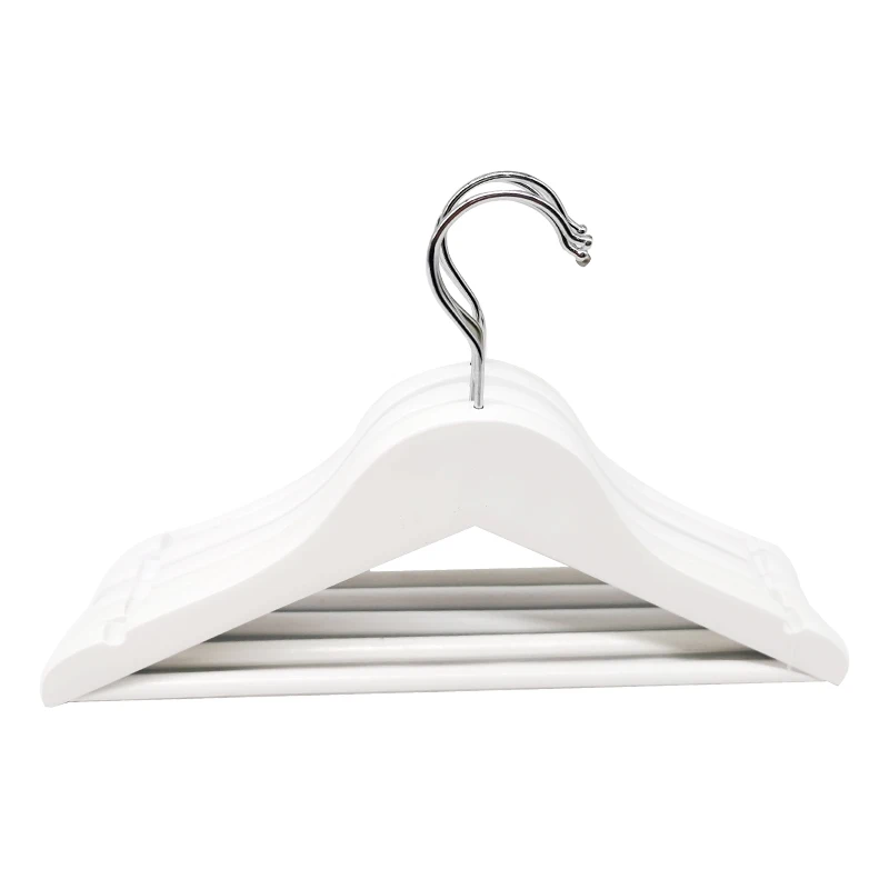 Wholesale High Quality Boutique White Children's Clothing Store Wood Hanger  for Kids Clothes Display