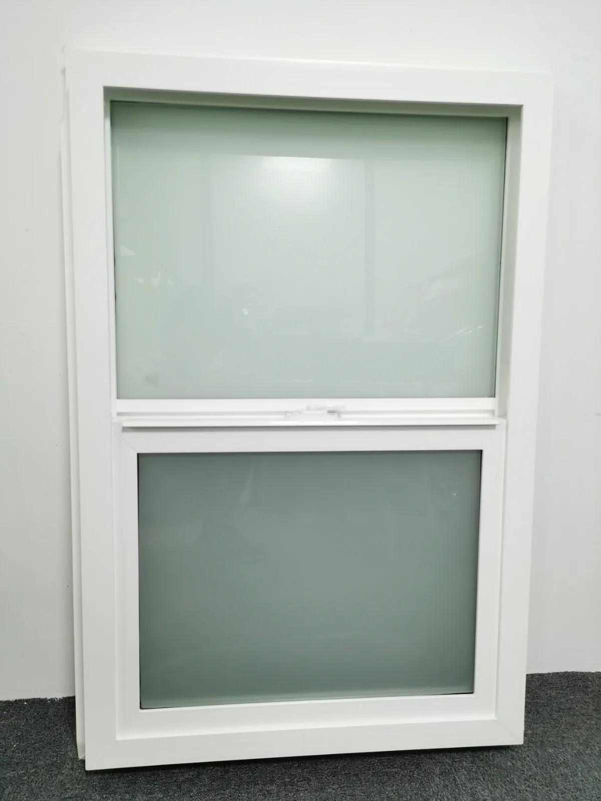 Minglei American style white vinyl window vertical sliding windows single hung window factory