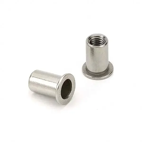 China Fastener Factory Flat head carbon steel galvanizing M5 M6 M8 Rivet nut