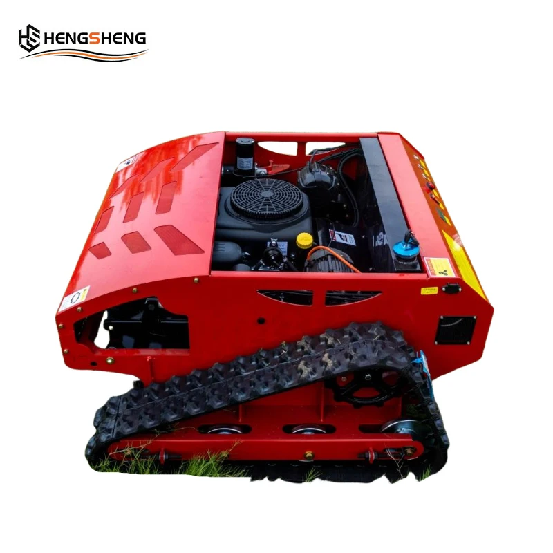 CE/EU/EPA Remote-controlled Tracked Lawn Mower Cutting Width 800mm Longxin Engine One-key Start 4.2 Acres Per Hour Robotic Mower