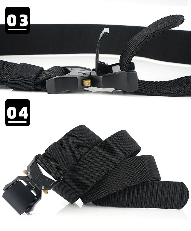 BELTER Stretch Tactische Riem voor Mannen, Militaire Werk Rigger Wandelen 1.5 Elastische Nylon Web (Zwart, 115cm