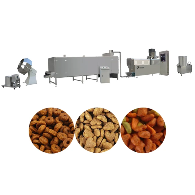 Máquina automática para hacer croquetas de comida para perros y gatos,  equipo de producción de fabricación completa de pellets de comida para  perros y