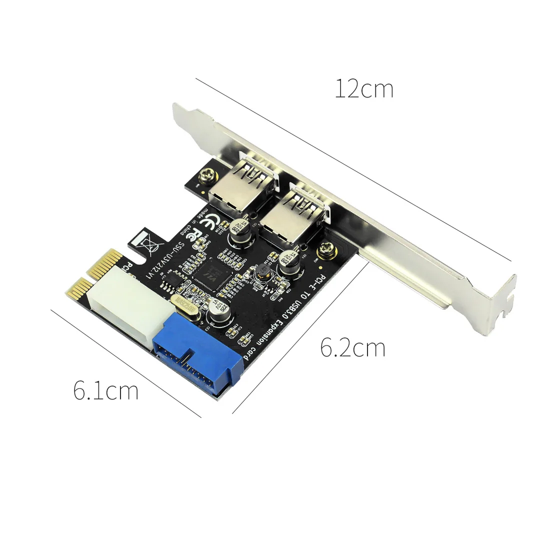 Usb3.0 Pcie Adapter 2 Port Usb To Pcie X1 Front Panel 20pin Usb3.0 Pci-e  Pci Express Expansion Card Hub Controller Connector - Buy Usb3.0 Pcie  Adapter,Usb To Pcie X1 Front Panel,Pci-e Pci
