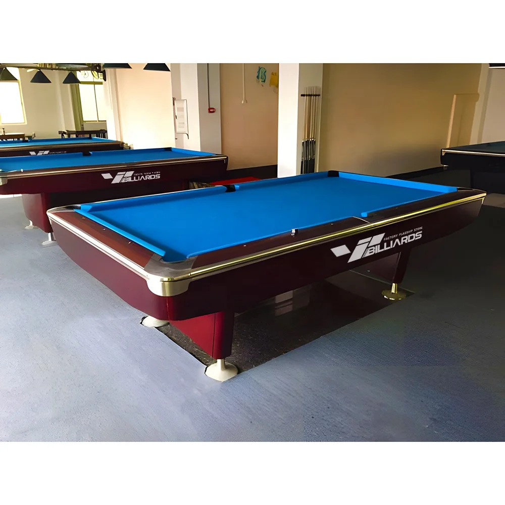 Factory Wholesale Superpower 6th Generation Slate 9ft American Indoor Pool Table for Club Use