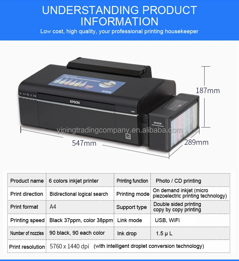 220v Sublimation Printer Cd Dvd Printer Automatic For L805 Inkjet