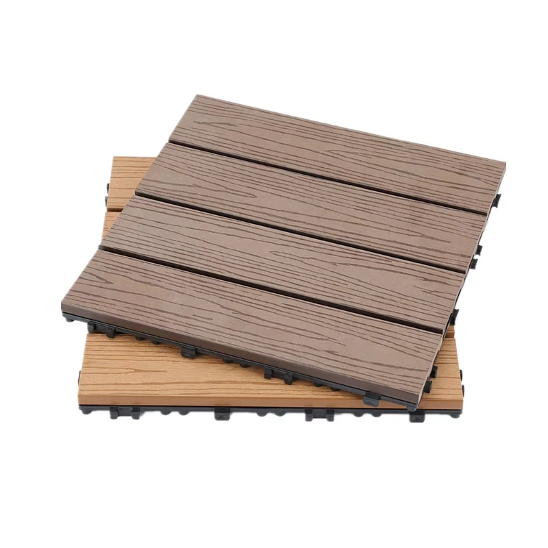 Outdoor Interlocking Square Diy Composite Decking Tile Wpc Wood