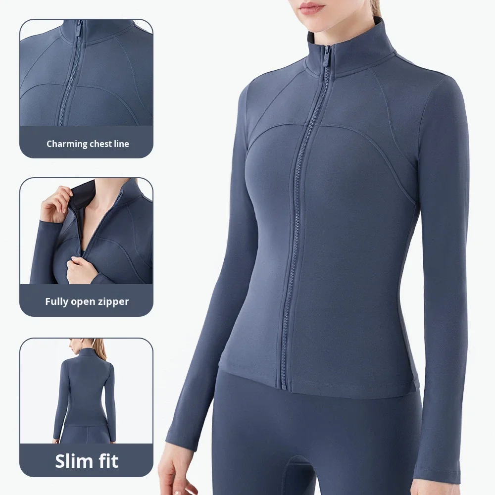 Autumn Winter Lightweight Plus Size Yoga Jacket Quick-Drying Breathable Windproof Spande