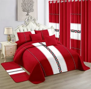 2026 12-Piece King Size Bedding Set with Matching Curtains American Style 100% Microfiber Character Pattern