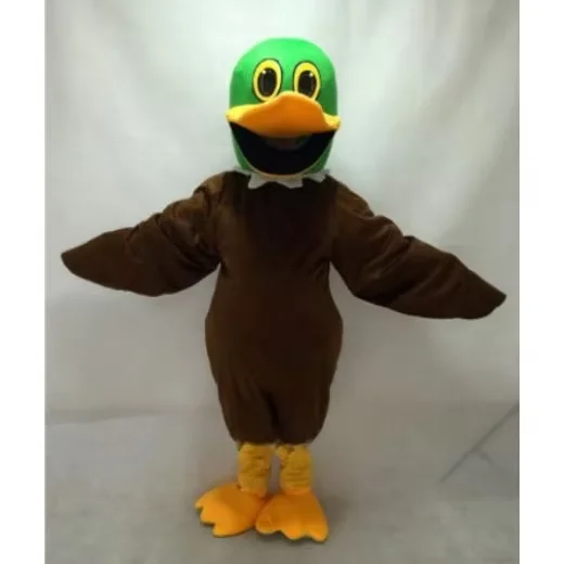 Funtoys Cute Brown Mallard Duck With Green Head Mascot Costume for Adult Cartoon Animal Cosplay for Animal Carnival