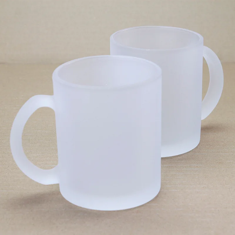 10 oz. Sublimatable Frosted Glass Mug with Handle – Hernandez Homemade  Blanks & More