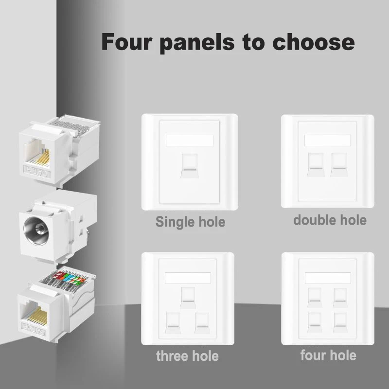 1port Double Ports Cat5e Cat6 Utp Network 86 Face Plate Wall Socket ...