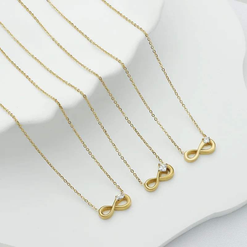 DAIHE Fashion Infinity Necklace Stainless Steel Pendants