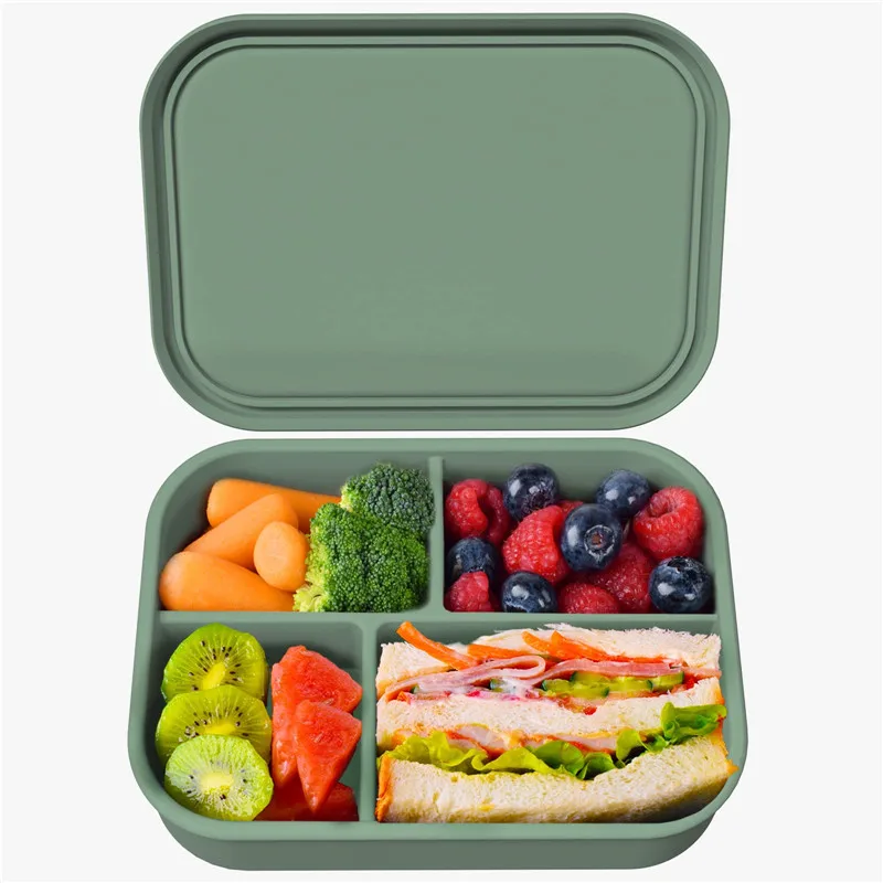 Bento Lunch Box For Kids Bpa Silicone Collapsible Lunch Box Silicone Folding Lunch Box Buy
