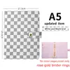 Raccoglitore bianco + rosa + oro rosa A5