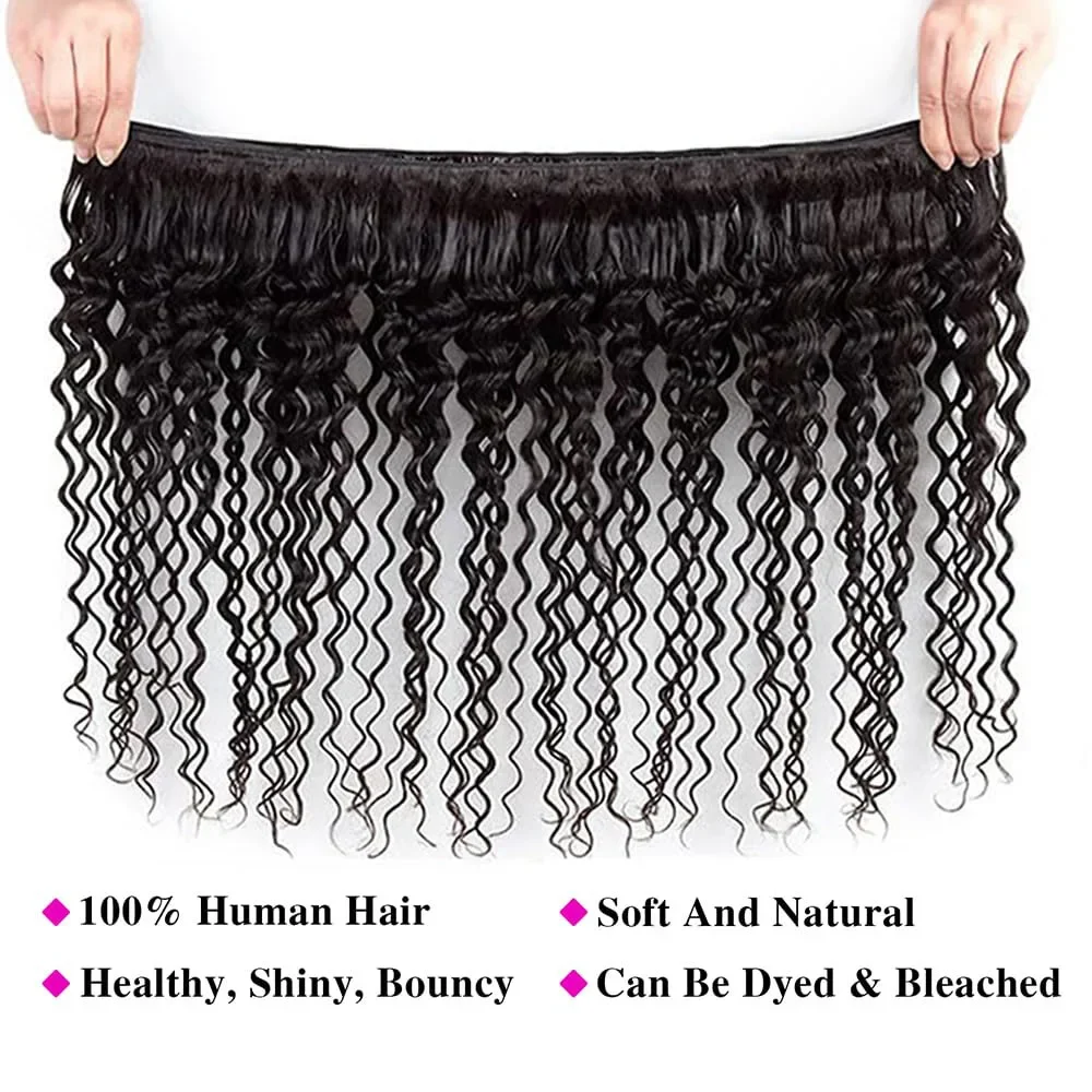 12A Deep Wave Curly Human Hair Bundles Brazilian Hair Weave Remy Human Hair Bundles 32 Inch Bundles Hair Extensions For Women_voghion.com