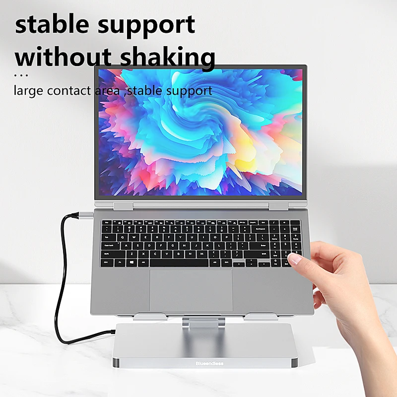 For Macbook Stand 10 In 1 USB C Multi Port Hub USB 3.0 USB-C Type-C PD Charging HDTV 4K Docking Station for Laptops and Tablets