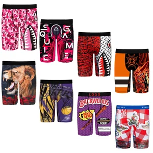 Hot Wholesale Custom Fashion Printed Man Boxer Brief Cotton Gym Man Underwear Sportswear Shorts