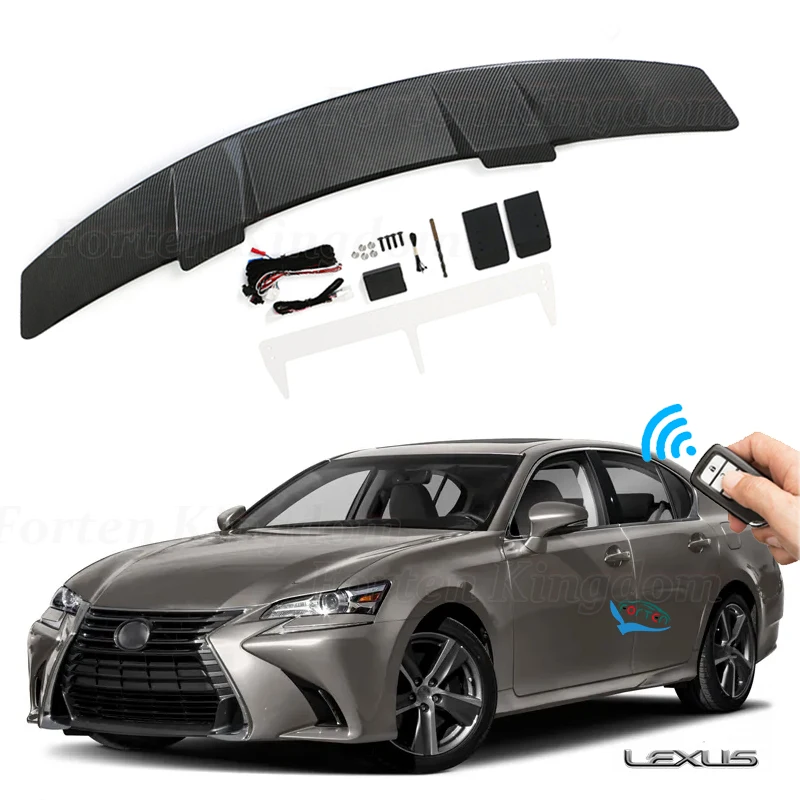 Modified Carbon Fiber ABS Electric Rear Trunk Spoiler for Lexus GS300 GS350 GS450 2010-2022 Durable New Design Universal Cars