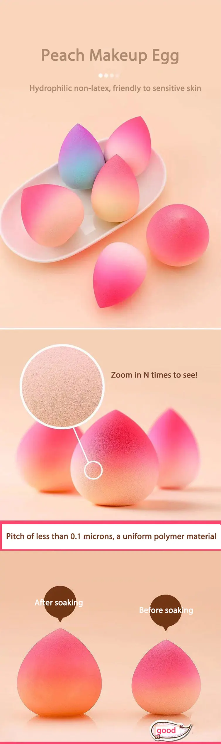 1 4 76 Customized Private Label Logo Multicolor Peach Beauty Color Blender Buy Beauty Customized Blender Beauty Logo Blender Private Beauty Label Blender Product On Alibaba Com