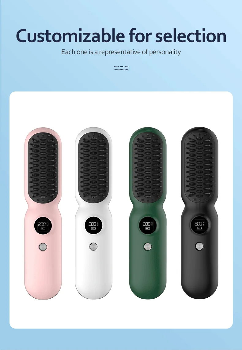 Portable Electric Hair Brushes - USB Rechargeable Hot Combs