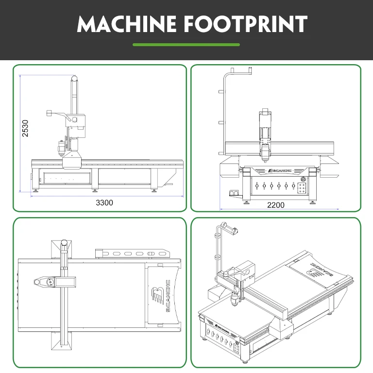 Aggregate Head Cnc Router Advanced Taiwan Syntec System Control Perfectly