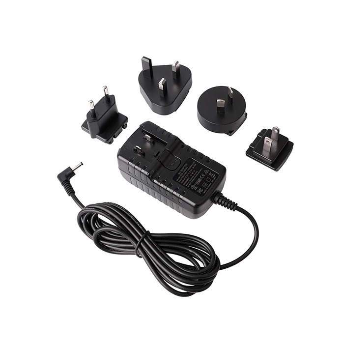 9V 2A Interchangeable Plug Adapter 9 Volt 2 Amp US EU UK AU Wall Plug Charger Adaptor Power Supply for LED CCTV Monitor