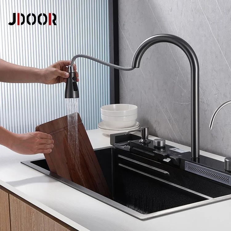 Jdoor Popular Large Single Slot Multifunction Sink Antiscratch Led